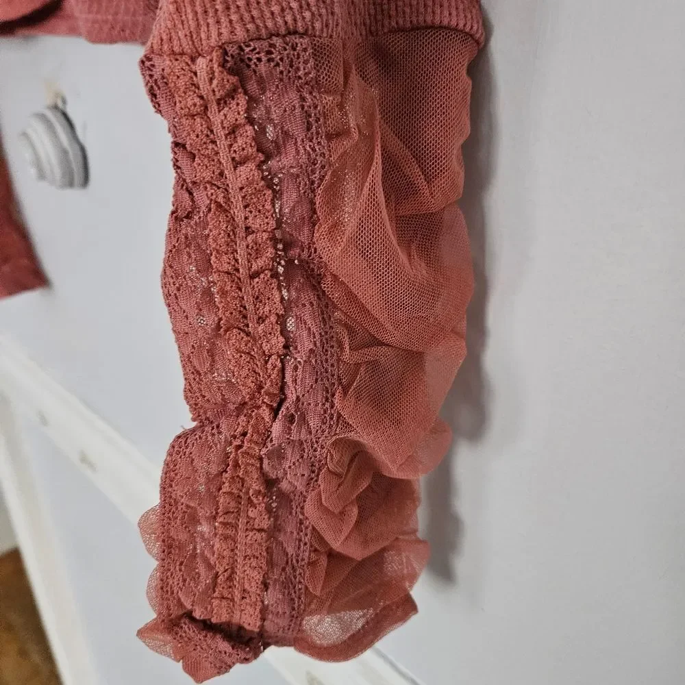 NWT Free People Wear Me Out Ruched Long Sleeve Top | XL